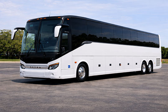 56-passenger charter bus available for charter in Arvada, CO